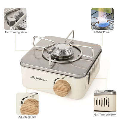 Camping Stove Foldable Portable Backpacking Gas Burner