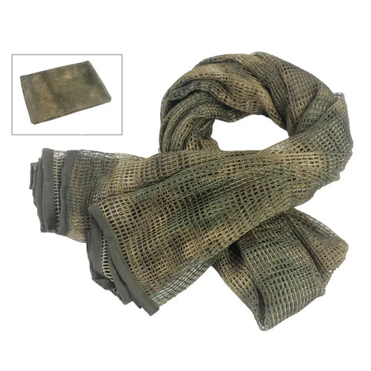 Camo Tactical Scarf Sniper Veil Mesh Hunting Neck Wrap 18 Patterns