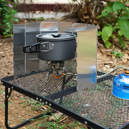 Camping Stove Windscreen – Foldable Aluminum Wind Shield
