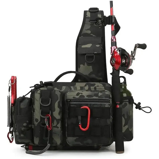 Waterproof Fishing Backpack with Rod Holder – Tactical Tackle Bag