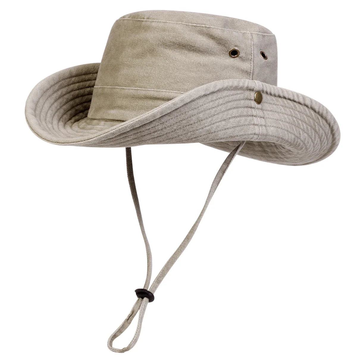 Wide Brim Sun Hat UPF 50+ – Outdoor Hiking & Fishing Hat with Chin Strap for Men & Women