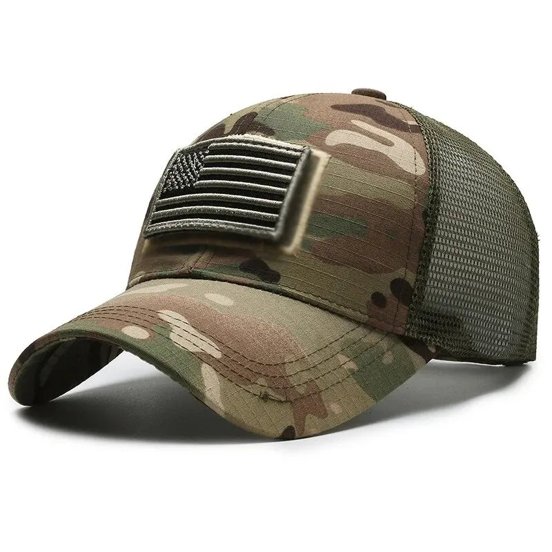Breathable Mesh Baseball Cap – Tactical Outdoor Unisex Hat for Hiking, Camping & Summer