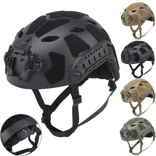 Tactical FAST Helmet with NVG Mount & Side Rails for Airsoft