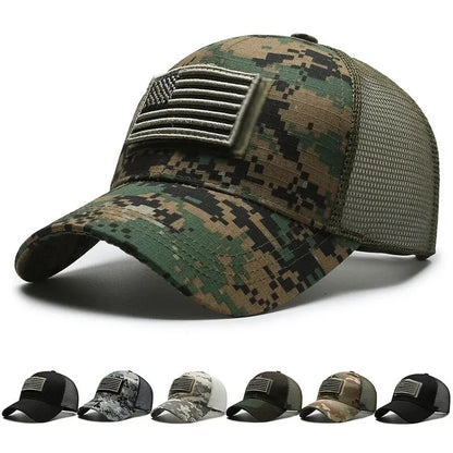 Breathable Mesh Baseball Cap – Tactical Outdoor Unisex Hat for Hiking, Camping & Summer