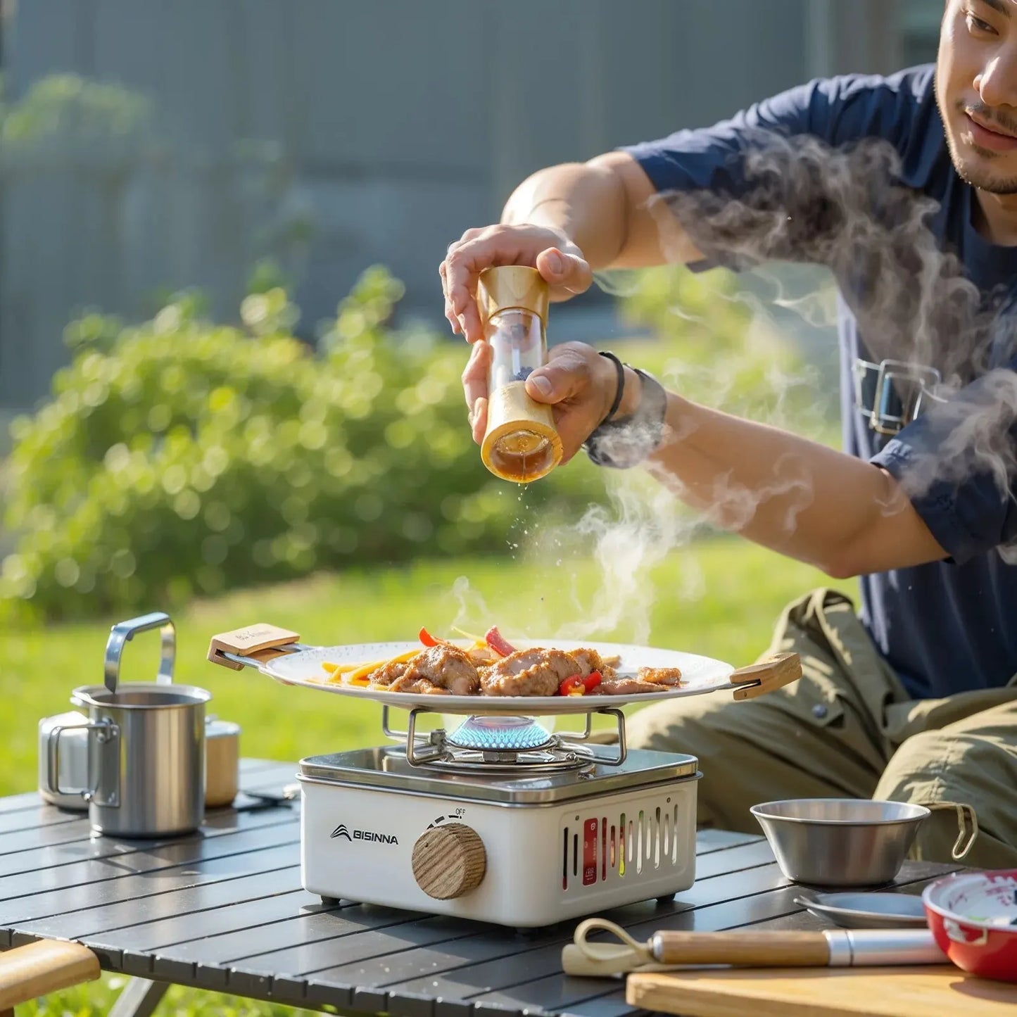 Camping Stove Foldable Portable Backpacking Gas Burner
