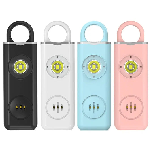 130dB Personal Safety Alarm Keychain – Self Defense with LED & USB-C