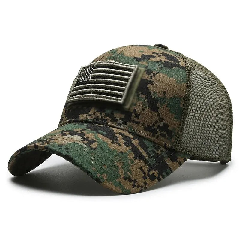 Breathable Mesh Baseball Cap – Tactical Outdoor Unisex Hat for Hiking, Camping & Summer