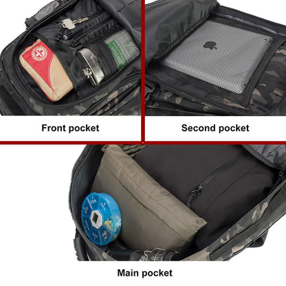 Tactical Backpack 60L Military Rucksack MOLLE Waterproof Hiking Pack