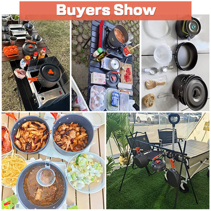 Camping Cookware Set Non-Stick – Lightweight Outdoor Kitchen Kit