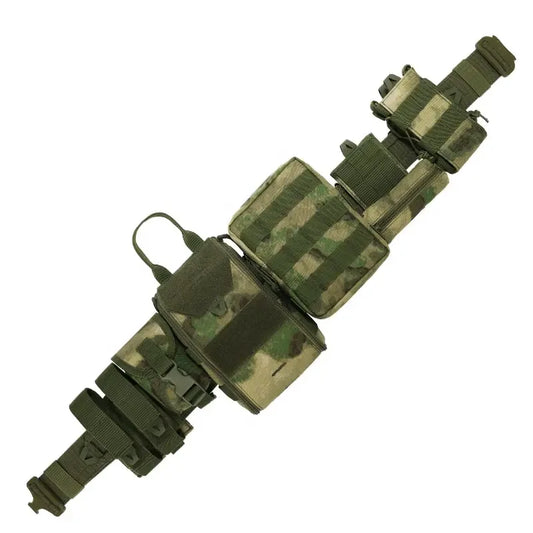 8-in-1 Tactical MOLLE Battle Belt System with Pouches Quick Release