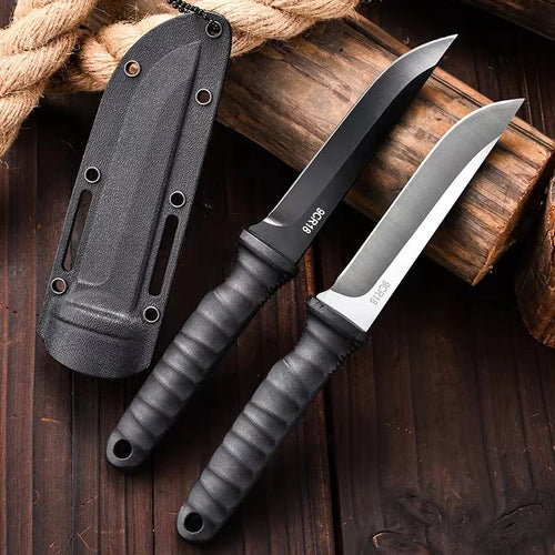 Survival Knife – 9Cr18MoV Steel Tactical Camping Knife with Neck Sheath for Outdoor & Self-Defense