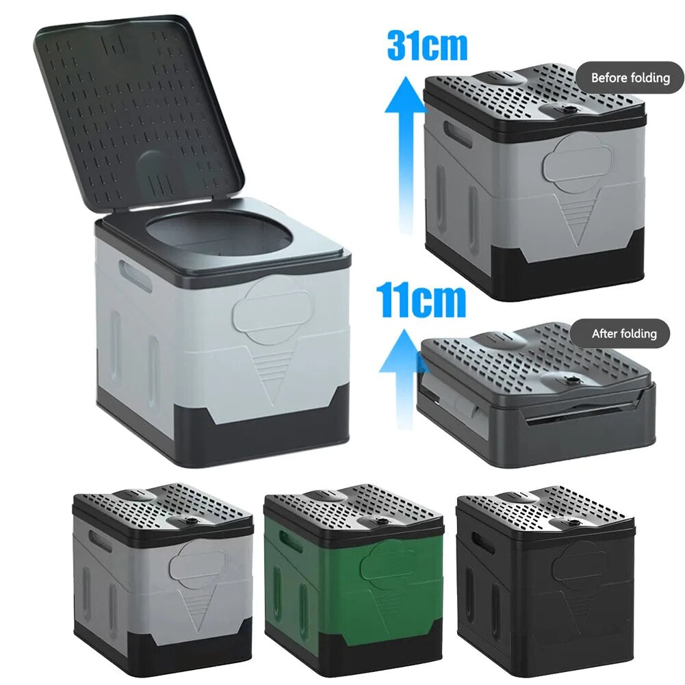 Portable Camping Toilet Foldable – 600lb Capacity, Multi-Use