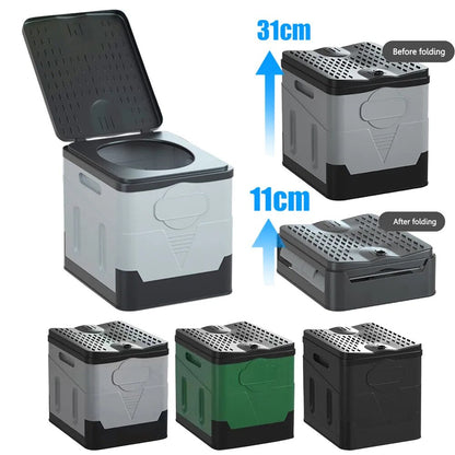 Portable Camping Toilet Foldable – 600lb Capacity, Multi-Use