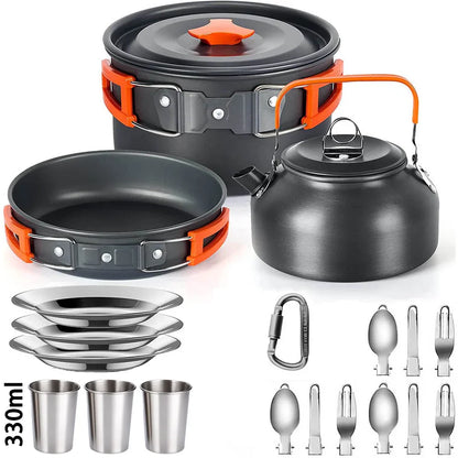 Camping Cookware Set Non-Stick – Lightweight Outdoor Kitchen Kit