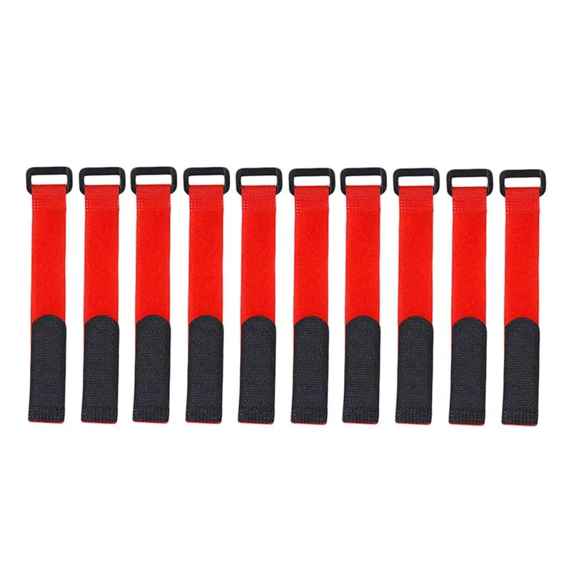 Durable Fishing Rod Tie Strap Set – 10pcs Adjustable Hook & Loop Gear Holders
