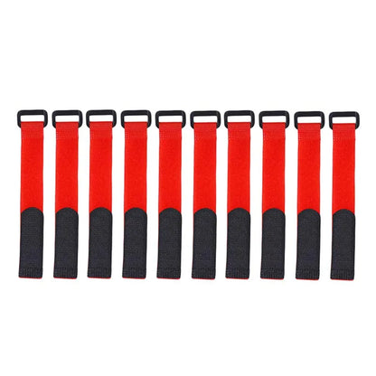 Durable Fishing Rod Tie Strap Set – 10pcs Adjustable Hook & Loop Gear Holders