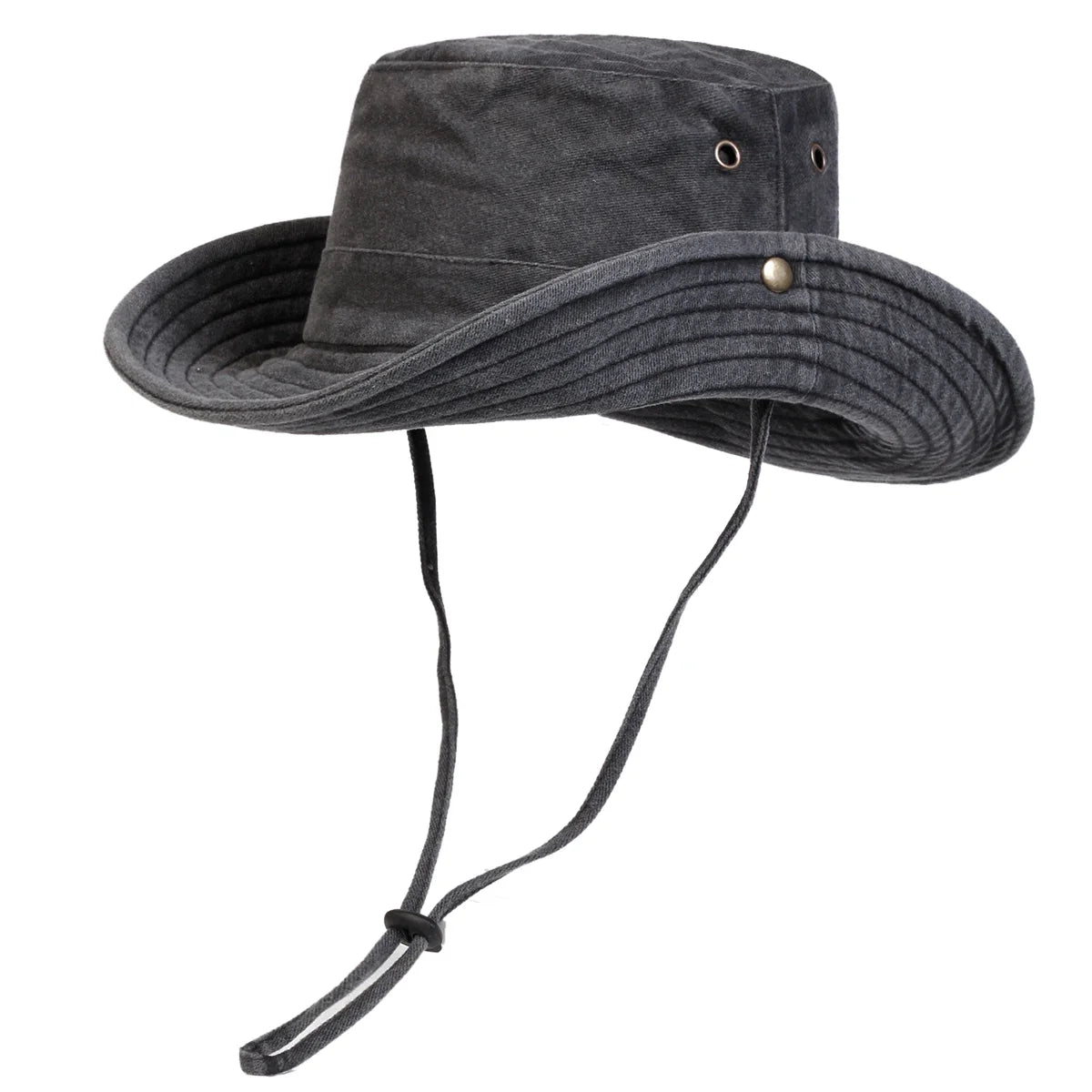Wide Brim Sun Hat UPF 50+ – Outdoor Hiking & Fishing Hat with Chin Strap for Men & Women