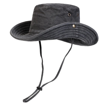 Wide Brim Sun Hat UPF 50+ – Outdoor Hiking & Fishing Hat with Chin Strap for Men & Women