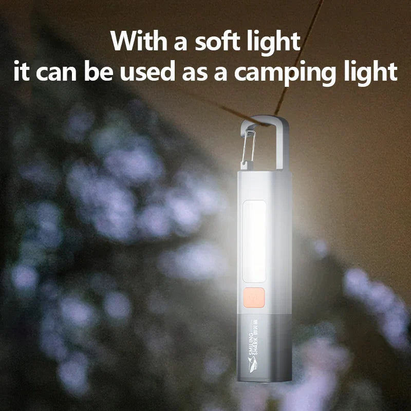 Rechargeable LED Flashlight with Hook – 3 Modes, USB-C