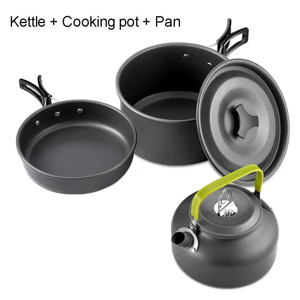 Camping Cookware Set Non-Stick – Lightweight Outdoor Kitchen Kit