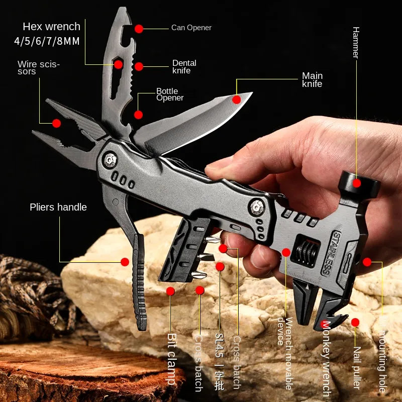 Multitool Pliers with Hammer – 7-in-1 Stainless Steel Survival Tool