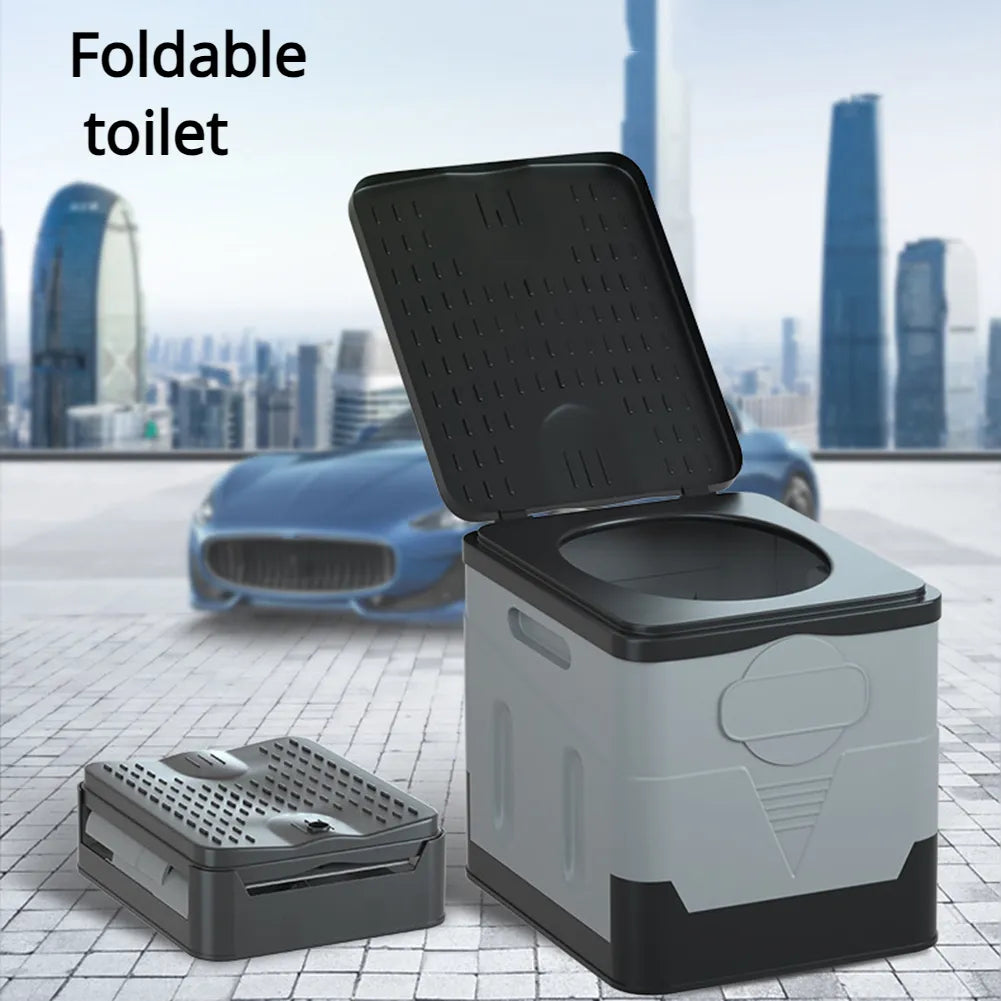 Portable Camping Toilet Foldable – 600lb Capacity, Multi-Use