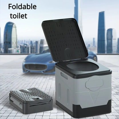 Portable Camping Toilet Foldable – 600lb Capacity, Multi-Use