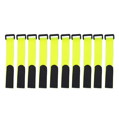 Durable Fishing Rod Tie Strap Set – 10pcs Adjustable Hook & Loop Gear Holders