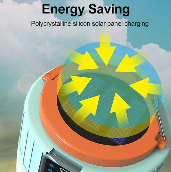 Solar Camping Light – 60W LED, Remote Control, 16Hr Battery