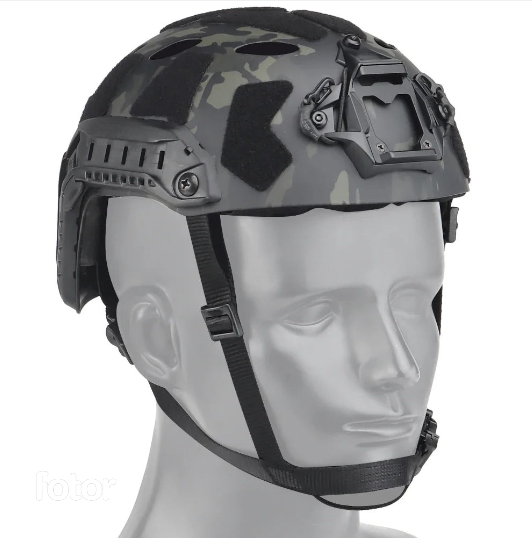 Tactical FAST Helmet with NVG Mount & Side Rails for Airsoft