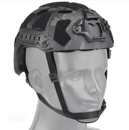Tactical FAST Helmet with NVG Mount & Side Rails for Airsoft