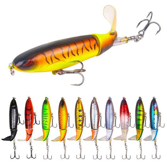 Whopper Plopper Topwater Lure – Rotating Tail Bass & Pike Bait