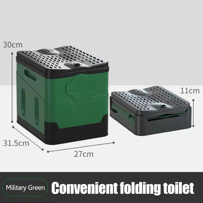 Portable Camping Toilet Foldable – 600lb Capacity, Multi-Use