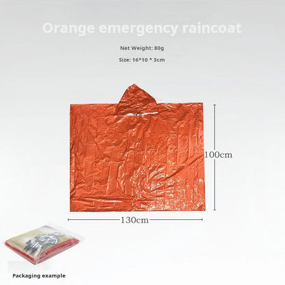 Emergency Thermal Rain Poncho – Waterproof Survival Blanket Poncho