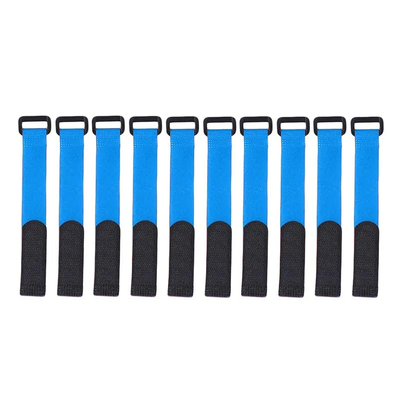 Durable Fishing Rod Tie Strap Set – 10pcs Adjustable Hook & Loop Gear Holders