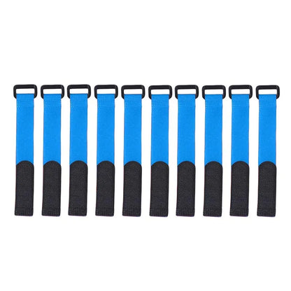 Durable Fishing Rod Tie Strap Set – 10pcs Adjustable Hook & Loop Gear Holders