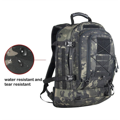 Tactical Backpack 60L Military Rucksack MOLLE Waterproof Hiking Pack