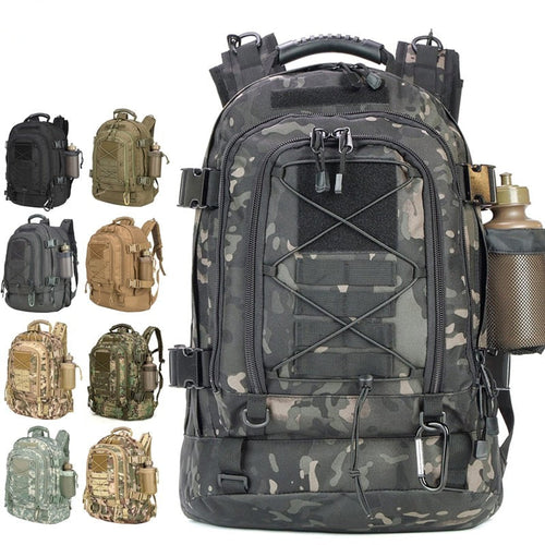 Tactical Backpack 60L Military Rucksack MOLLE Waterproof Hiking Pack