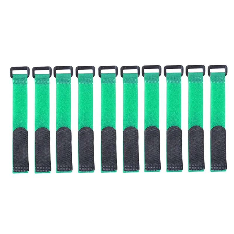 Durable Fishing Rod Tie Strap Set – 10pcs Adjustable Hook & Loop Gear Holders