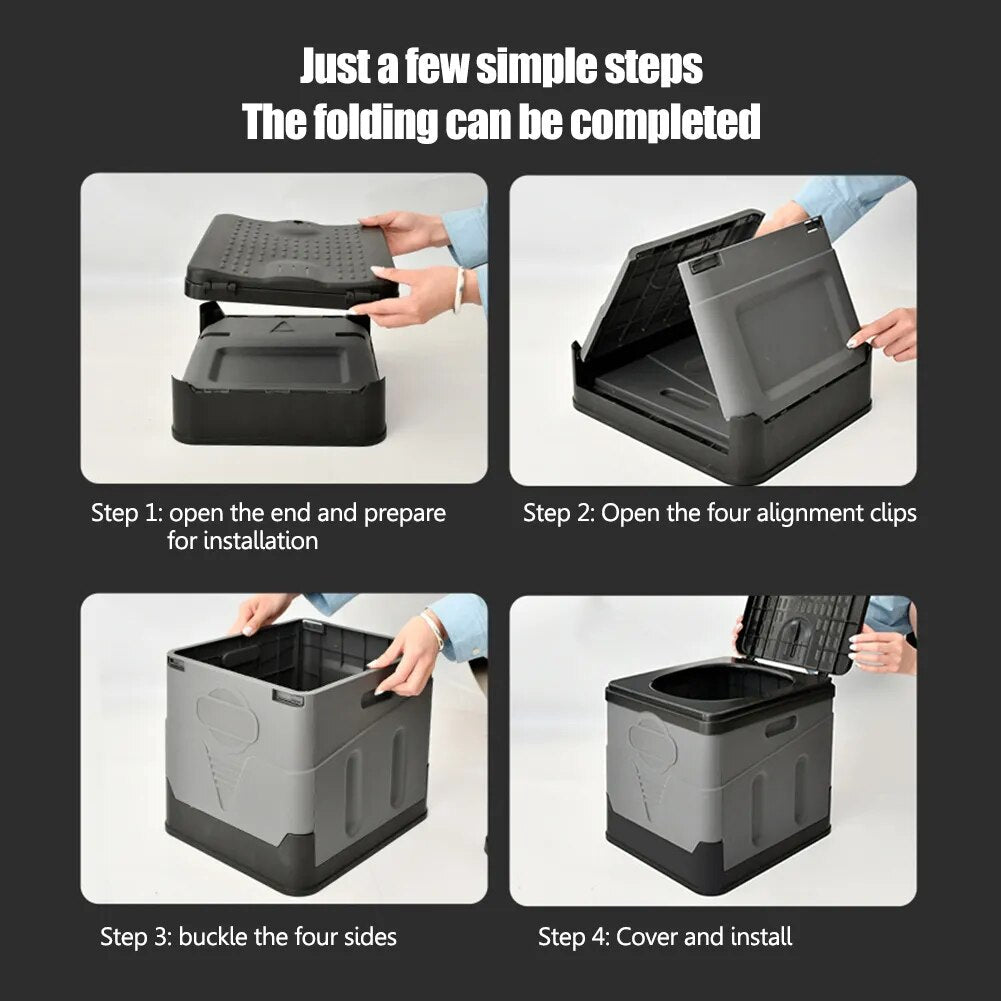 Portable Camping Toilet Foldable – 600lb Capacity, Multi-Use