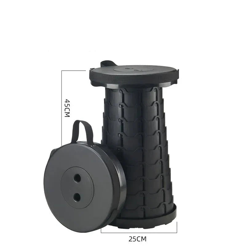 Portable Folding Camping Stool with 12 Height Settings – 400 lbs Capacity
