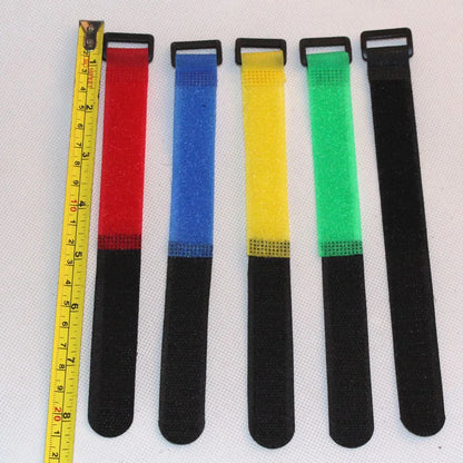 Durable Fishing Rod Tie Strap Set – 10pcs Adjustable Hook & Loop Gear Holders