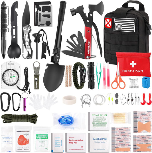 256-Piece Tactical Survival First Aid Kit IFAK with MOLLE Pouch