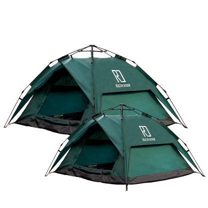 Small and large pop-up camping tents with two included tarps