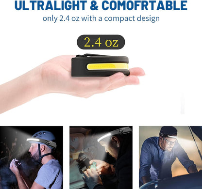Rechargeable LED Headlamp 230° Wide Beam Motion Sensor IPX4