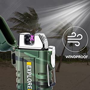 Waterproof Plasma Lighter – Windproof Flameless USB Rechargeable