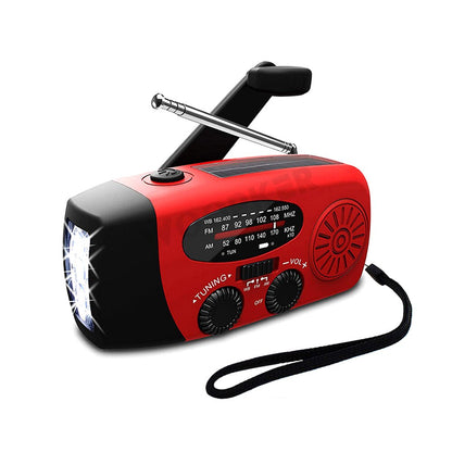 Solar Power Bank Emergency Radio with Hand Crank & NOAA