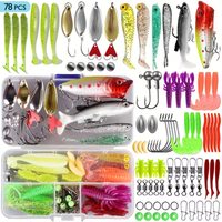 78 pcs fishing lures kit