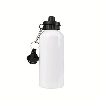 Aluminum Water Bottle Set of 6 – 600ml / 20oz Shatterproof Lightweight Sport Bottles with Matte Finish for Hiking, Camping, Cycling & Outdoor Adventures – Sublimation Ready
