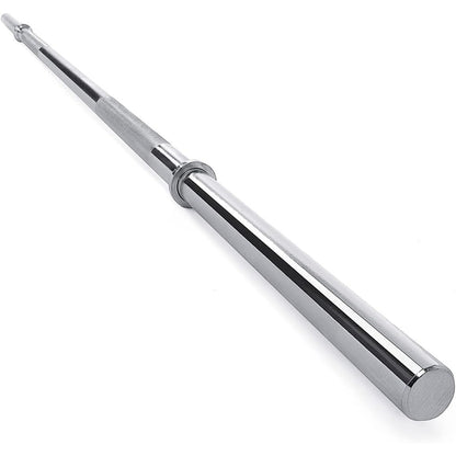 Standard Barbell 5FT – Solid Steel 1-Inch Bar, 300 LB Capacity, Chrome & Black Finish, Multi-Grip Knurling for Home Gym Strength Training